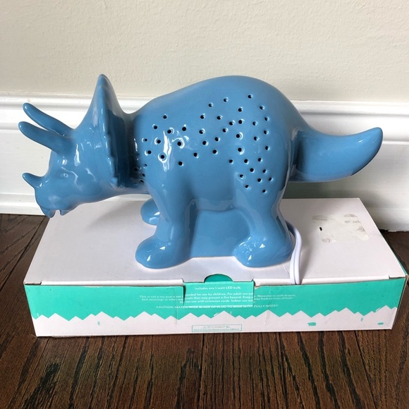 *NWT* Pillowfort x Target Children’s Table Night Light Blue Ceramic Dinosaur - Picture 5 of 10